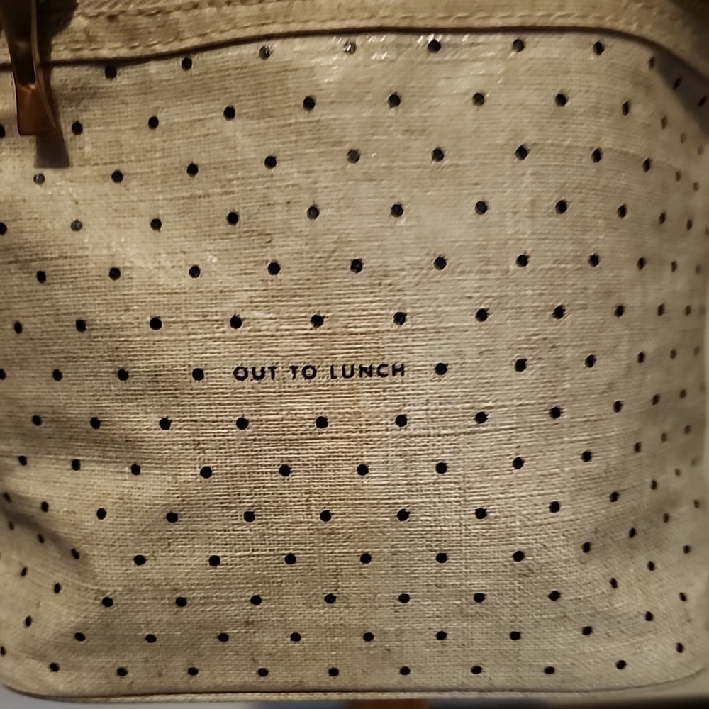 Kate Spade Polka Dot Insulted Lunch Bag Tote "Out To Lunch" Makeup Bag - Picture 12 of 13